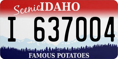 ID license plate I637004