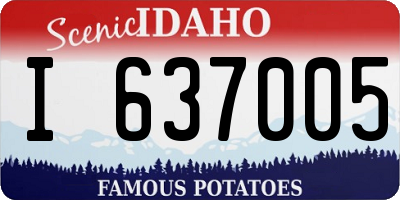 ID license plate I637005