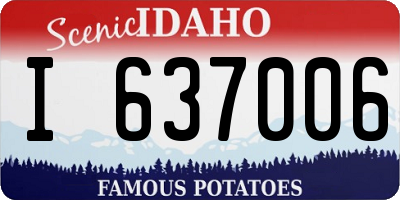 ID license plate I637006