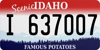 ID license plate I637007
