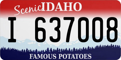 ID license plate I637008