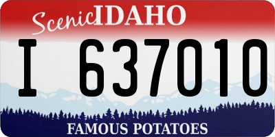 ID license plate I637010