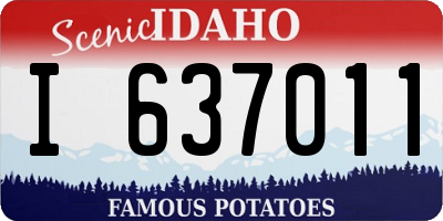 ID license plate I637011