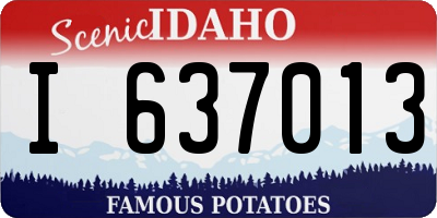 ID license plate I637013