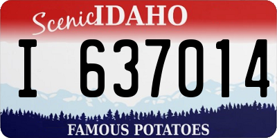 ID license plate I637014