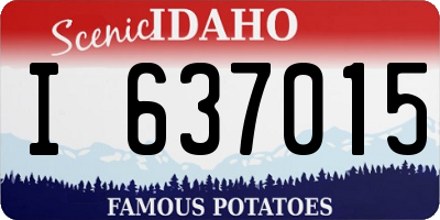 ID license plate I637015