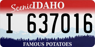 ID license plate I637016