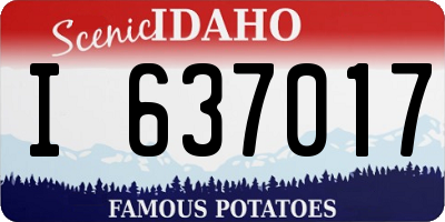 ID license plate I637017