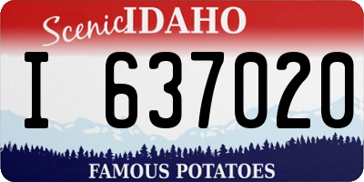 ID license plate I637020