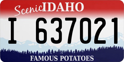 ID license plate I637021