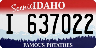 ID license plate I637022