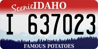 ID license plate I637023