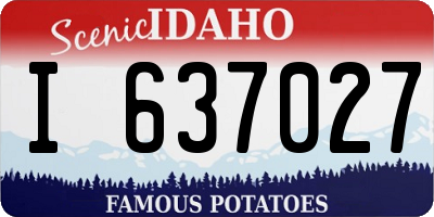 ID license plate I637027