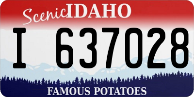 ID license plate I637028
