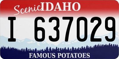 ID license plate I637029