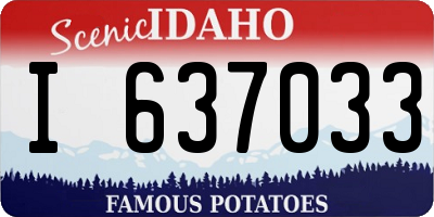 ID license plate I637033