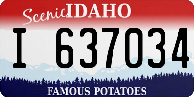 ID license plate I637034