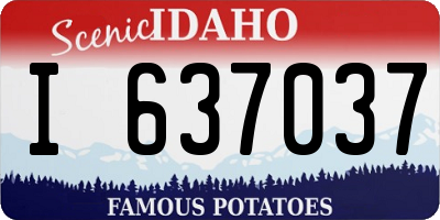 ID license plate I637037