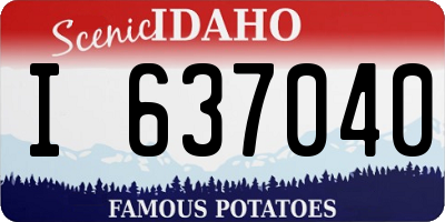 ID license plate I637040