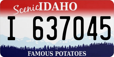 ID license plate I637045