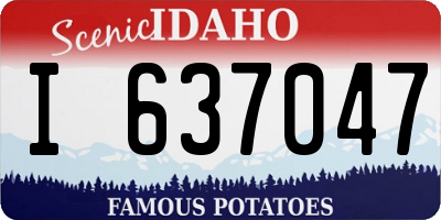 ID license plate I637047