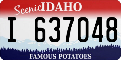 ID license plate I637048