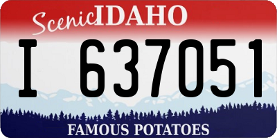 ID license plate I637051