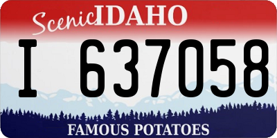 ID license plate I637058