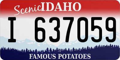 ID license plate I637059