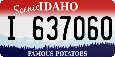 ID license plate I637060