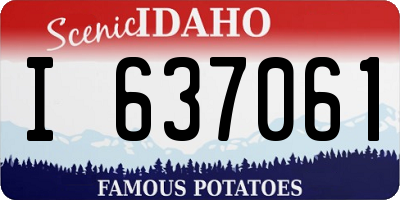 ID license plate I637061