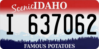 ID license plate I637062