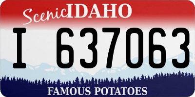 ID license plate I637063