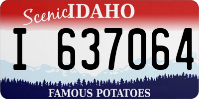 ID license plate I637064