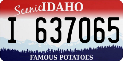 ID license plate I637065