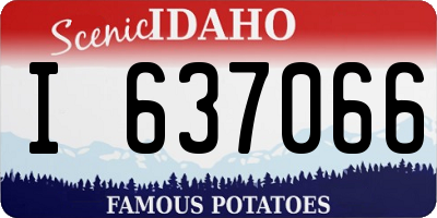 ID license plate I637066