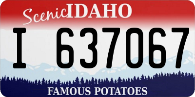 ID license plate I637067