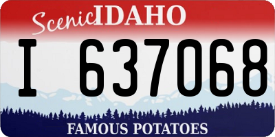 ID license plate I637068