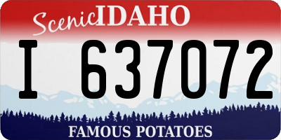 ID license plate I637072