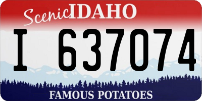 ID license plate I637074