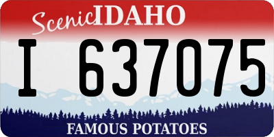 ID license plate I637075