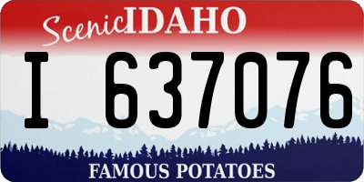 ID license plate I637076