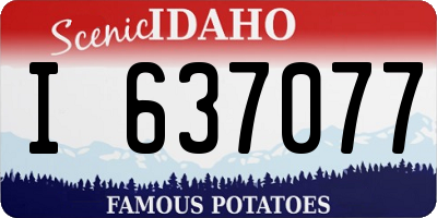 ID license plate I637077