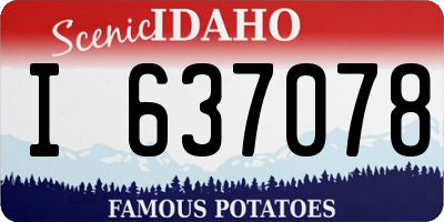 ID license plate I637078