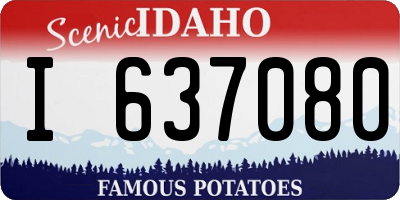 ID license plate I637080