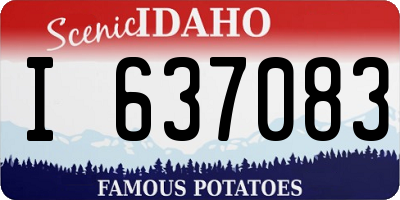 ID license plate I637083