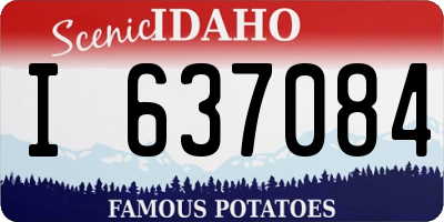 ID license plate I637084