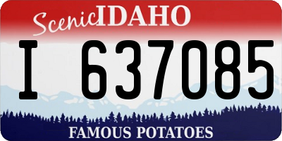ID license plate I637085