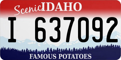 ID license plate I637092