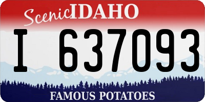 ID license plate I637093